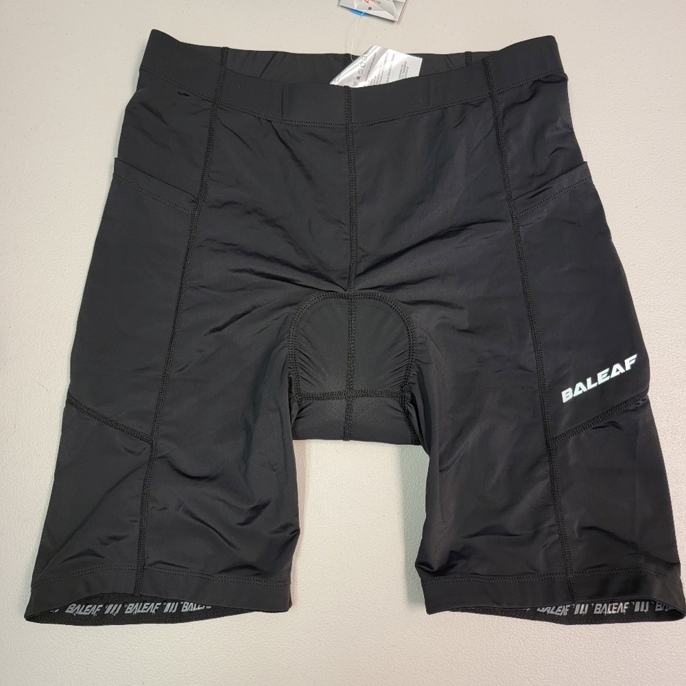 Baleaf Cycling Shorts Adult Extra Large Black Padded Nylon Spandex‎ Blend
